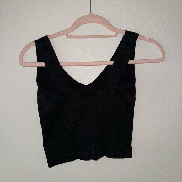 Fashion Nova, black seamless tank top, size S/M - Picture 3 of 3